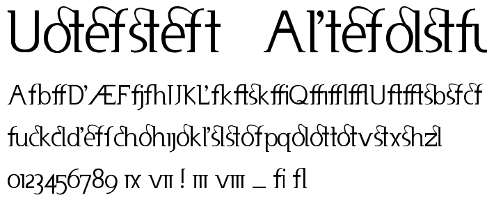 Usenet - Alternates font